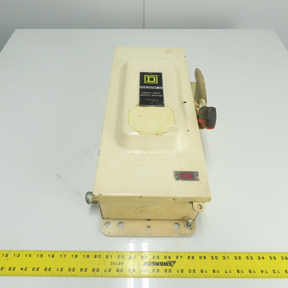 Square D HU363A 100A Non Fusible Heavy Duty Safety Disconnect Switch 600VAC