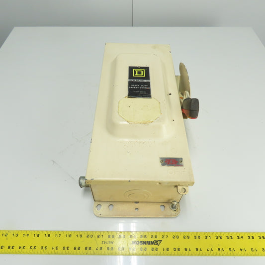Square D HU363A 100A Non Fusible Heavy Duty Safety Disconnect Switch 600VAC