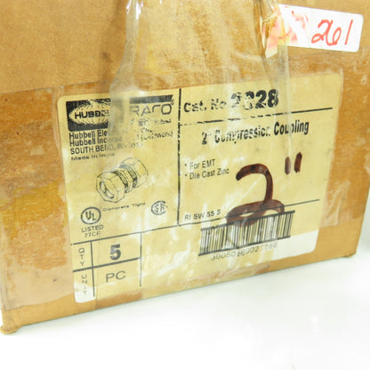Hubbell 2" EMT Die Cast Zinc Compression Coupling Lot Of 5