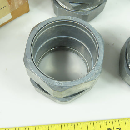 Hubbell 2" EMT Die Cast Zinc Compression Coupling Lot Of 5