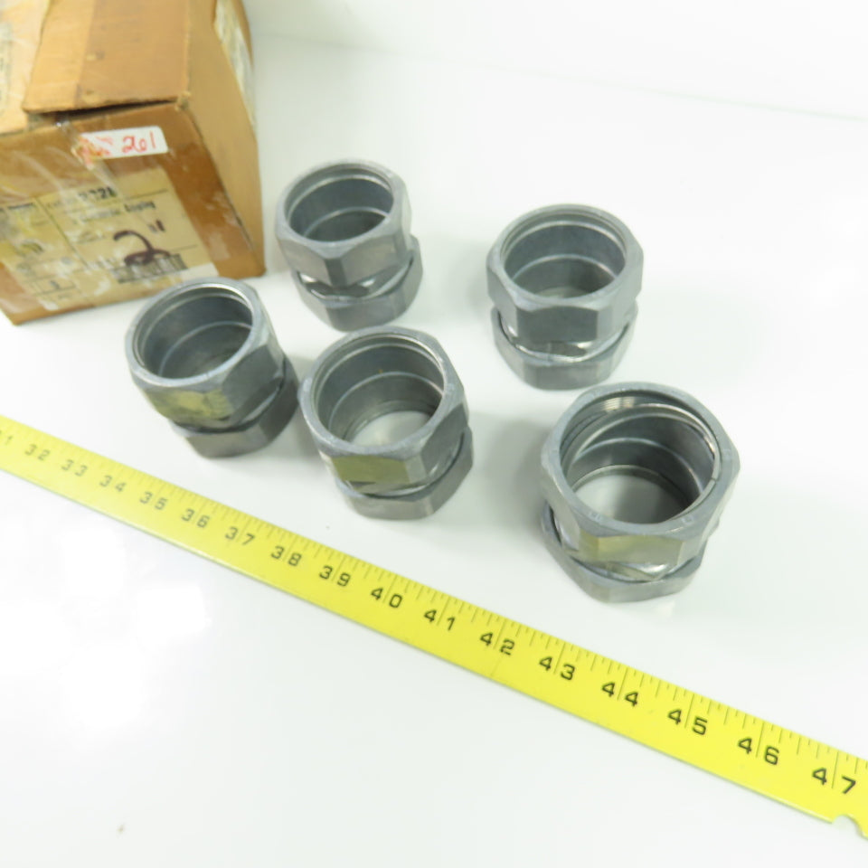 Hubbell 2" EMT Die Cast Zinc Compression Coupling Lot Of 5