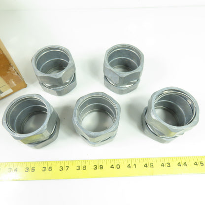 Hubbell 2" EMT Die Cast Zinc Compression Coupling Lot Of 5