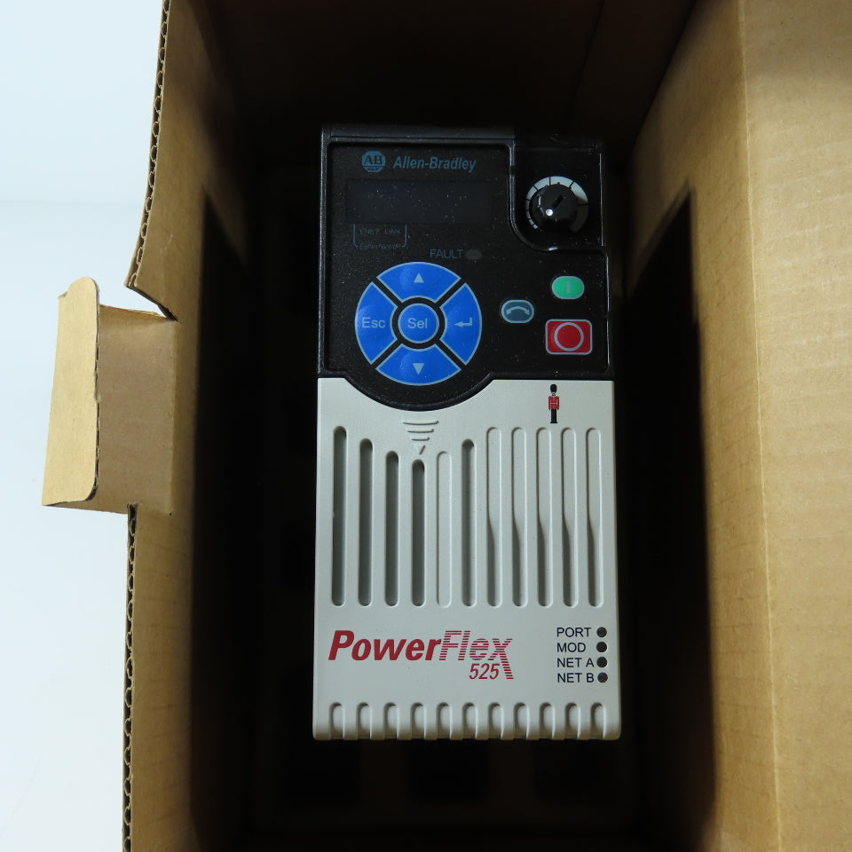 Allen Bradley 25B-A4P8N104 PowerFlex 525 AC Drive 1.0HP 1Ph 200-240V In 3Ph Out