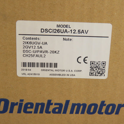 Oriental DSCI26UA-12.5AV 6W AC Electric Motor 110/115V w/ Gearhead & Controller
