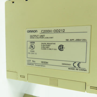 Omron C200H-OD212 Output Module 24VDC 0.3A/Point 4.8A/Unit Lot Of 2