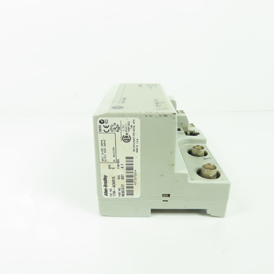 Allen Bradley 1794-ACNR15 Ser C F/W 4.1 Flex I/O Redundant Media Adapter 24VDC