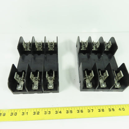 Gould Shawmut 60328R 600V 30A 3-Pole Fuse Holder Lot Of 2