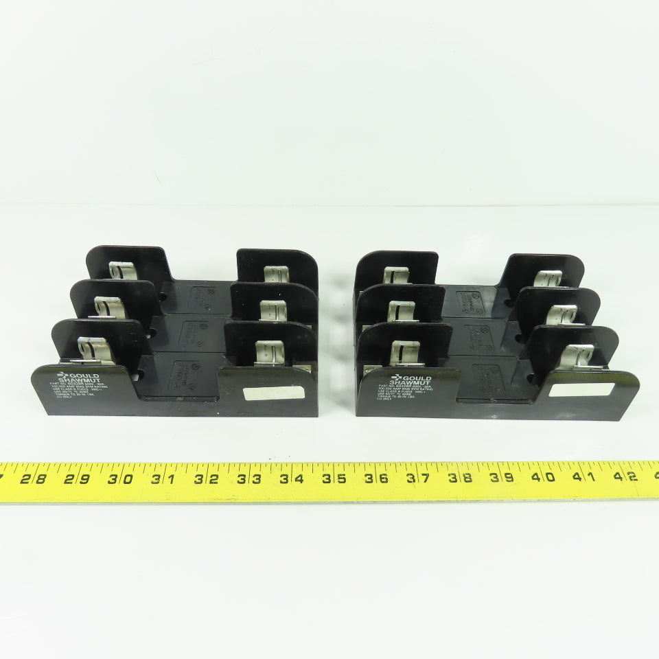 Gould Shawmut 60328R 600V 30A 3-Pole Fuse Holder Lot Of 2