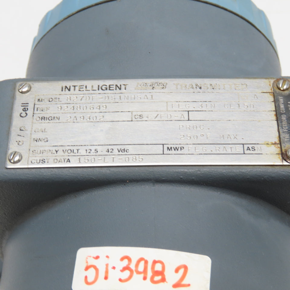 Foxboro 827DF-DS1NHSA 3" Stainless Steel Intelligent Pressure Transmitter