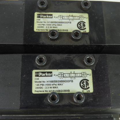 Parker H1665BG9B9000FB Solenoid Valve Assembly 145PSI 24VDC