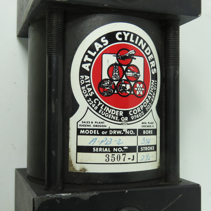 Atlas A-PB-2 Double Acting Hydraulic Cylinder 3-1/4" Bore 2-1/2" Stroke