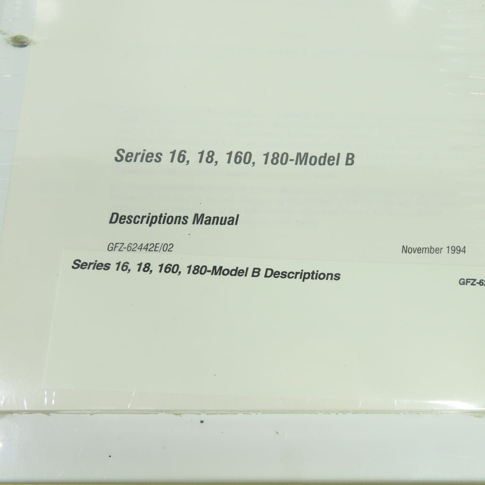 GE Fanuc GFZ-62442E/02 Series 16,18,160,180-Model B Descriptions Manual