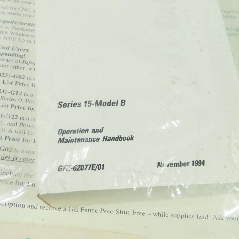 GE Fanuc Series 15-Model B Manual Handbook Set