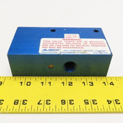 Aladco Nu-Check 313801 Air Piloted Override Pneumatic Check Valve 3/8" NPT