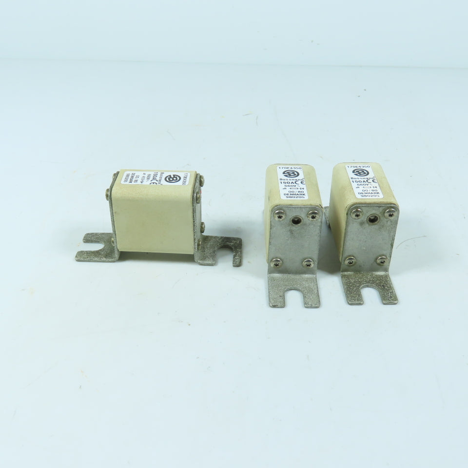 Bussmann 170E4350 150A 660V AC High Speed Semiconductor Fuse Lot of 3