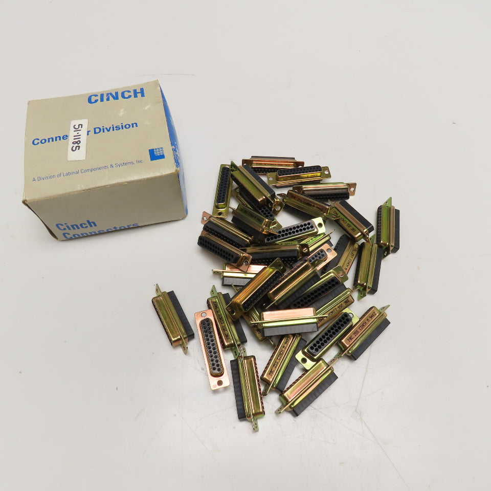 Cinch DBC 25S 25 Position Sub-D Connector Lot Of 34
