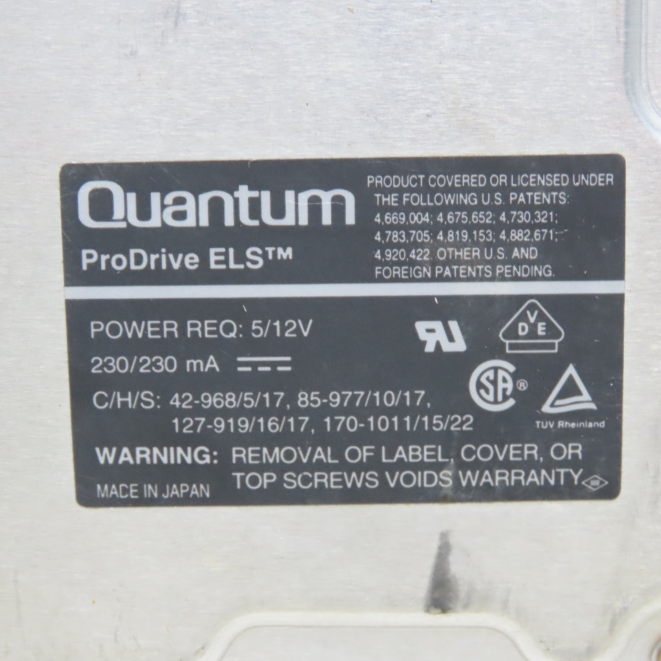 Quantum Pro Drive 127AT PI12A011 Rev. 08-G Internal Hard Drive 127MB