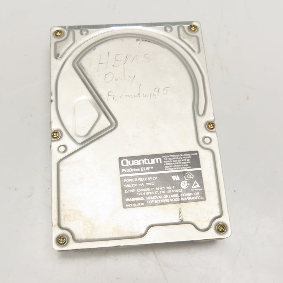 Quantum Pro Drive 127AT PI12A011 Rev. 08-G Internal Hard Drive 127MB