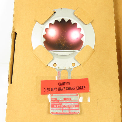 B.S.& B. 3" JRS 316 Rupture Disk 68PSIG @ 316°F