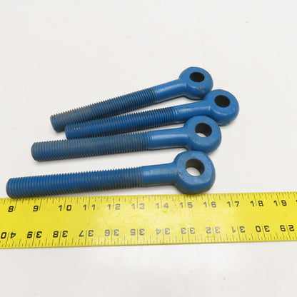 7/8"-9 Threaded Rod End Eye Bolt Gr B7 8-1/2" OAL 5-1/4" Thread Length Lot Of 4