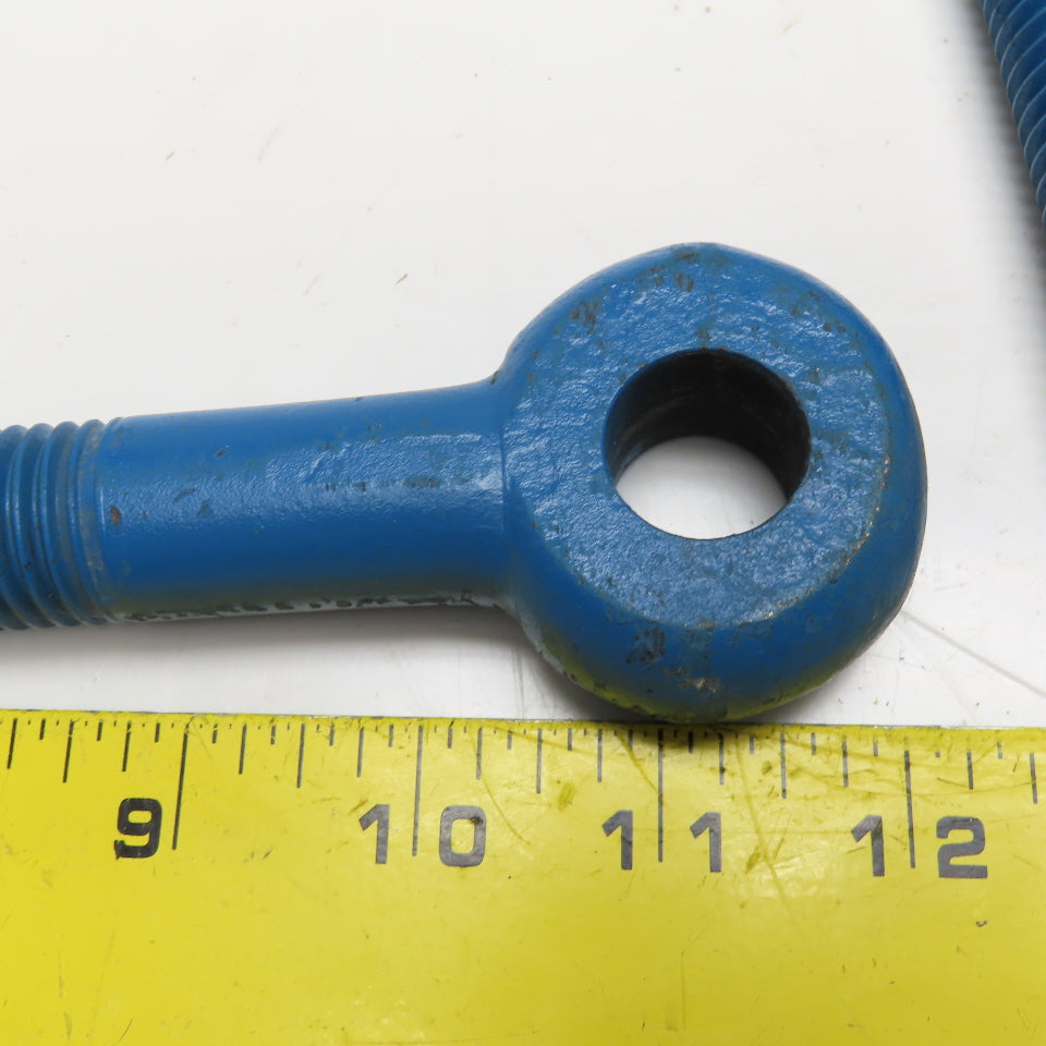 7/8"-9 Threaded Rod End Eye Bolt Gr B7 8-1/2" OAL 5-1/4" Thread Length Lot Of 4