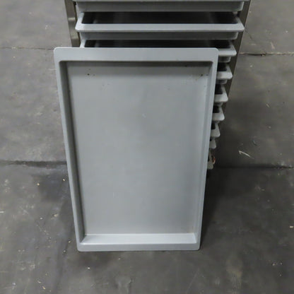 M & E Mfg. Stainless Steel Single End Load Nesting Baking Rack 20 Pan Capacity