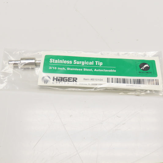 Hager B10104 Bullfrog 3/8" Stainless Surgical Tip