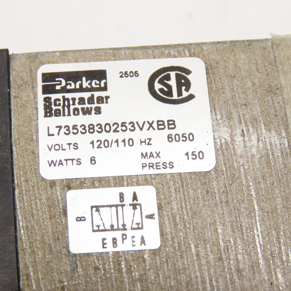 Parker L7353830253VXBB 5/2 Position Pneumatic Directional Valve 120V Coil