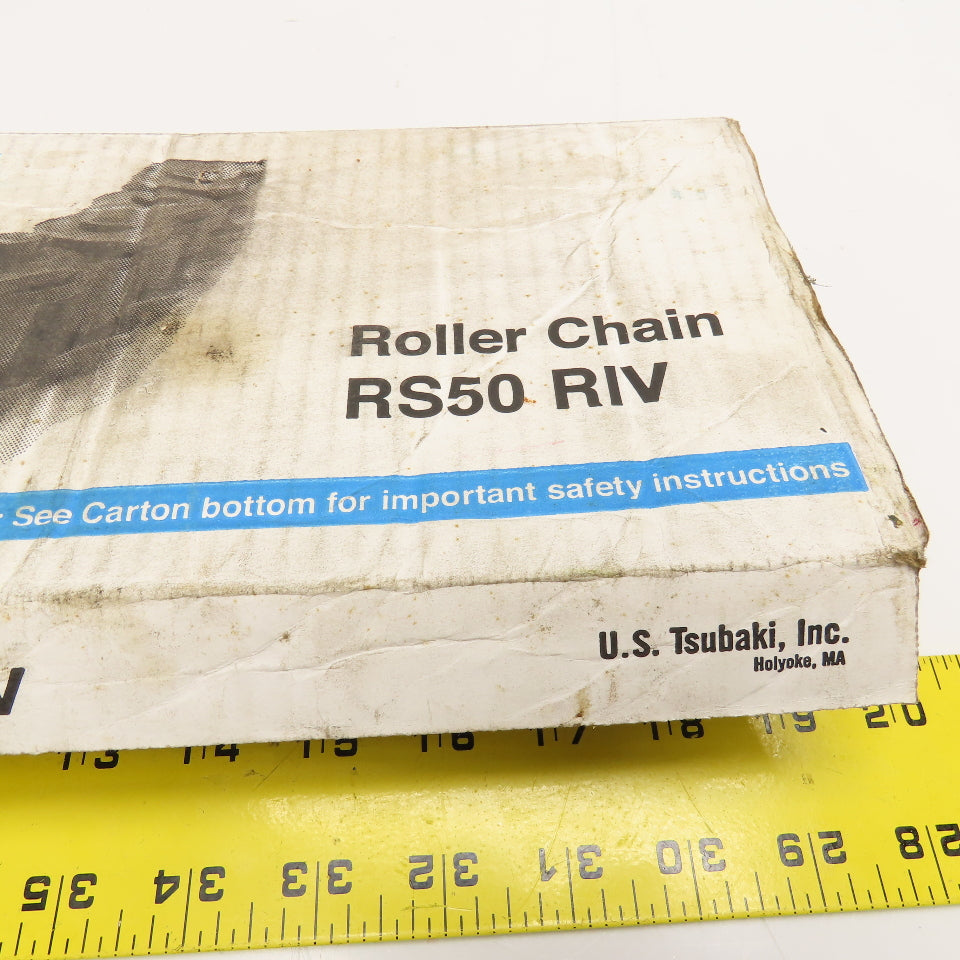 Tsubaki RS50 #50 Single Row Riveted Roller Chain 10'