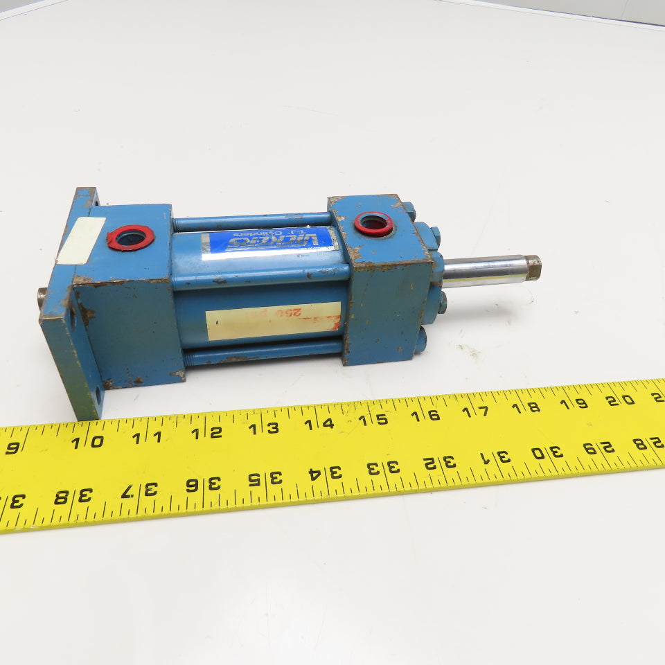 Vickers 2" Bore 2" Stroke Double Acting Double Rod Pneumatic Cylinder