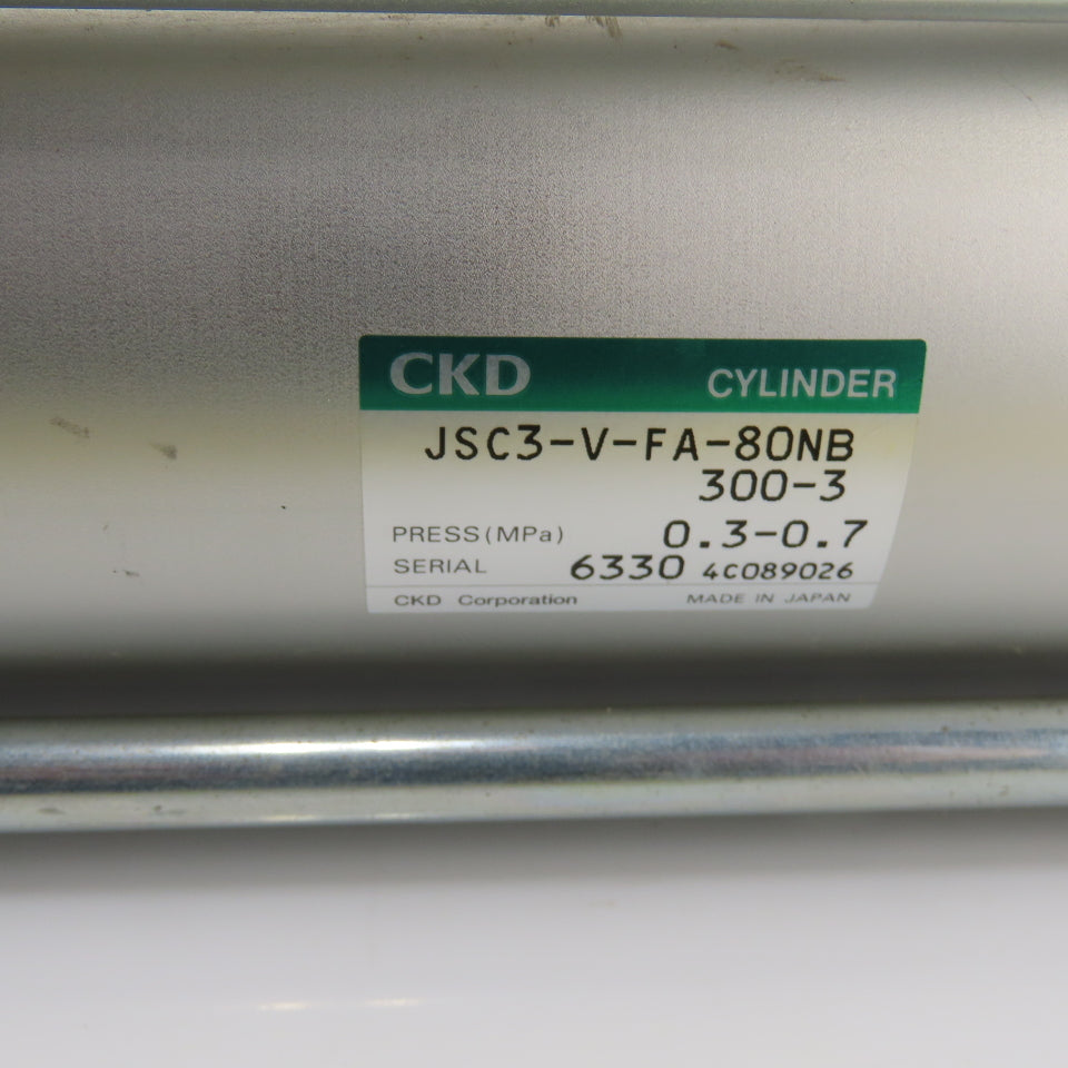 CKD JSC3-V-FA-80NB-300-3 Pneumatic Cylinder 80mm Bore 300mm Stroke 0.3-0.7MPa