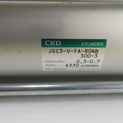 CKD JSC3-V-FA-80NB-300-3 Pneumatic Cylinder 80mm Bore 300mm Stroke 0.3-0.7MPa