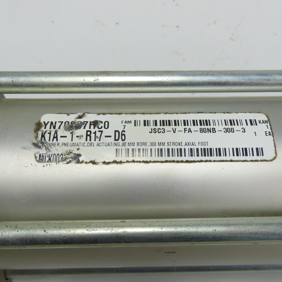 CKD JSC3-V-FA-80NB-300-3 Pneumatic Cylinder 80mm Bore 300mm Stroke 0.3-0.7MPa