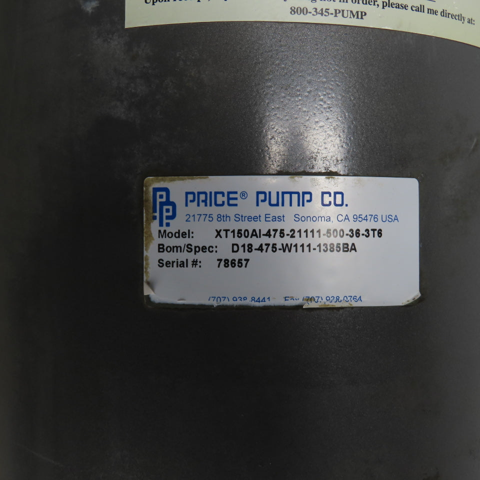 Price Pump XT150AI-475-21111-500-36-3T6 5HP Centrifugal Pump 3Ph 230/460V3450RPM