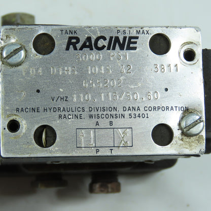 Racine FD4 DTHS 101S 32 Hydraulic Solenoid Valve 3000 PSI 110V