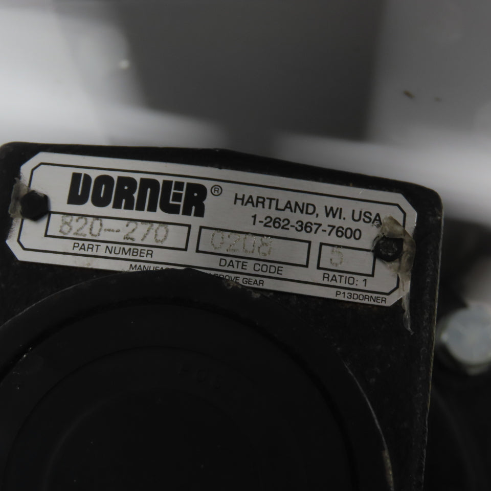 Dorner 32M005HS423EN 820-270 5:1 Ratio Gear Motor 347RPM 1/2HP 3PH 230/460V
