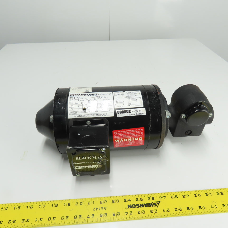 Dorner 32M005HS423EN 820-270 5:1 Ratio Gear Motor 347RPM 1/2HP 3PH 230/460V