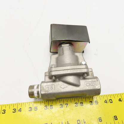 CKD AP11-15A Rc1/2" Solenoid Valve 0.05-0.6MPa WOG 24VDC Coil