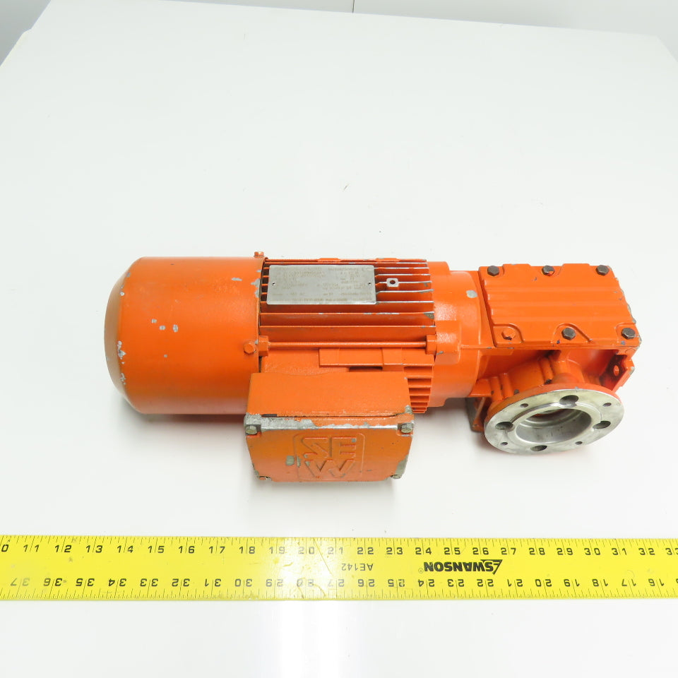 Sew-Eurodrive WAF30DT80N8/BMG 60:1 Ratio Gear Motor 0.25KW 277/430V 3Ph