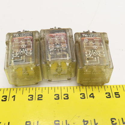 Potter & Brumfield KRP-14AN-120 Plug In Relay 120VAC Lot Of 3