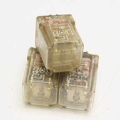 Potter & Brumfield KRP-14AN-120 Plug In Relay 120VAC Lot Of 3