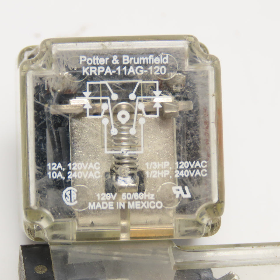 Potter & Brumfield KRPA-11AG-120 Plug In Relay 120VAC Lot Of 2