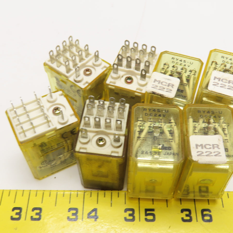 Idec RY4S-U Plug In Relay 24V AC Coil Lot Of 10