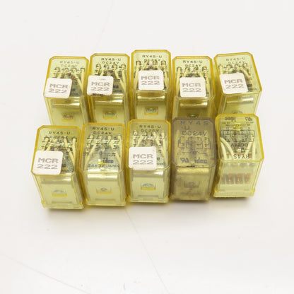 Idec RY4S-U Plug In Relay 24V AC Coil Lot Of 10