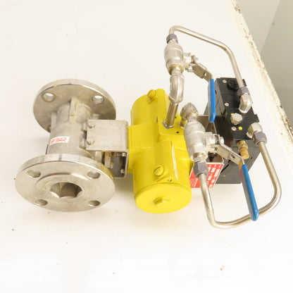 Velan 00313-SSGA 2" 150# CF8M Ball Valve w/ Hytork 130 Actuator & PMV EP5