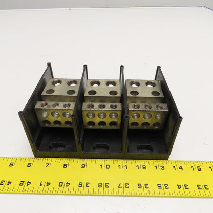 Ferraz Shawmut 68133 3 Pole (2)350MCM -#6 Line (6) 2/0-#14 Distribution Block