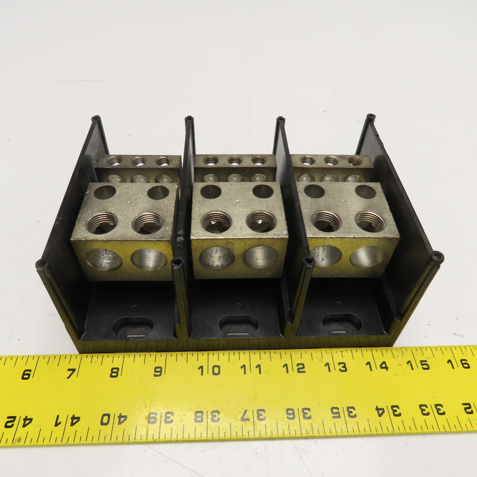 Ferraz Shawmut 68133 3 Pole (2)350MCM -#6 Line (6) 2/0-#14 Distribution Block