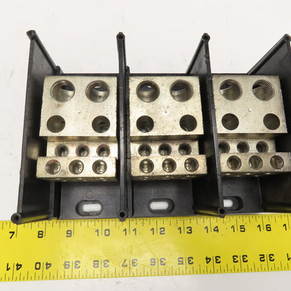 Ferraz Shawmut 68133 3 Pole (2)350MCM -#6 Line (6) 2/0-#14 Distribution Block