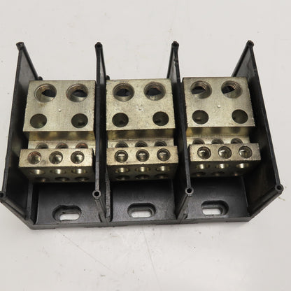Ferraz Shawmut 68133 3 Pole (2)350MCM -#6 Line (6) 2/0-#14 Distribution Block