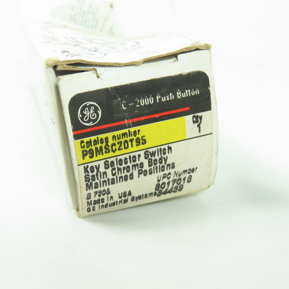 General Electric P9MSCZ0T95 Key Selector Switch NEW